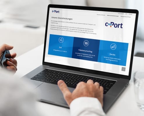 Webseite Screendesign c-Port