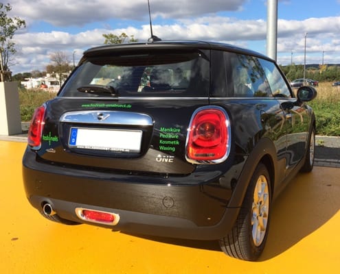 Fahrzeugbeschriftung Freshnails Osnabrück Mini