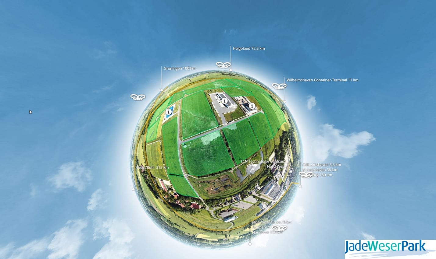 Virtuelle Tour Jade-Weser Park Tiny Planet 360 Werbeagentur