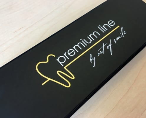 Logo negativ Premium Line art of smile Präsentbox