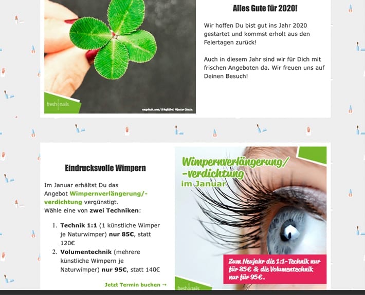 Newsletter Marketing News Freshnails Osnabrück