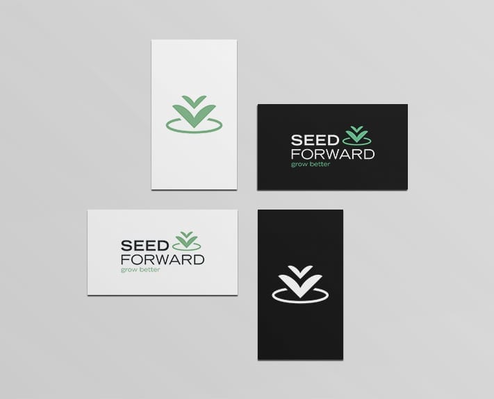 Logo SeedForward Positiv- und Negativ-Ansicht