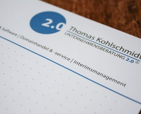 Schreibblock Gestaltung Osnabrück Unternehmensberatung 2.0
