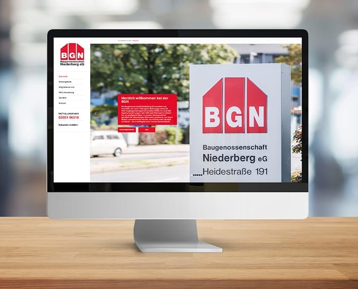 Webseite Baugenossenschaft in NRW - Motion Media Webdesign Osnabrück