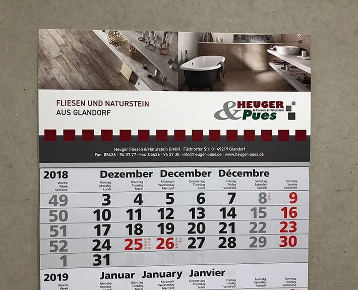 Kalender Heuger & Pues