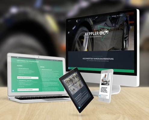 Webseite Responsive Design Keppler Premium Fahrzeugaufbereitung