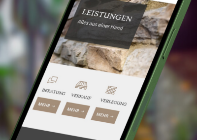 Webseite „Italienisches Design in Stein“