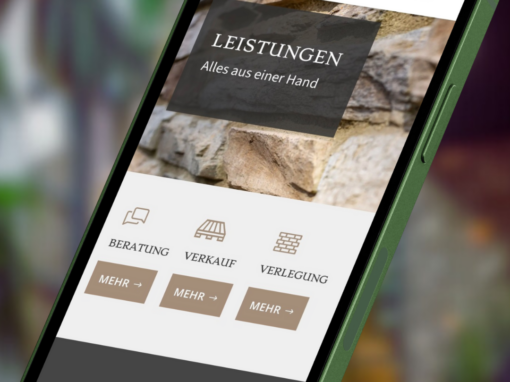 Webseite „Italienisches Design in Stein“