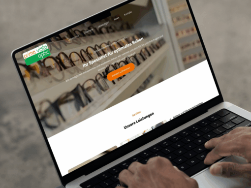 Webseite „Prima Vista Optic“