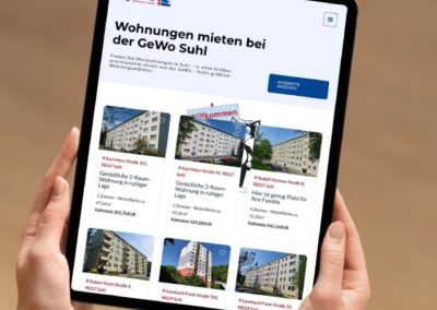 Webseite „GeWo Suhl“