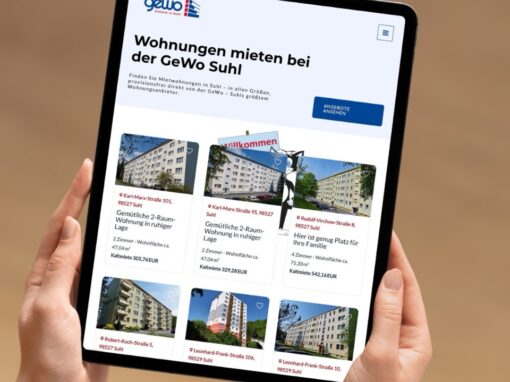 Webseite „GeWo Suhl“