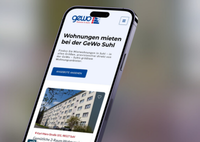 Webseite „GeWo Suhl“