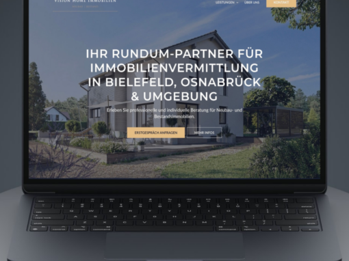 Webseite „Vision Home Immobilien“