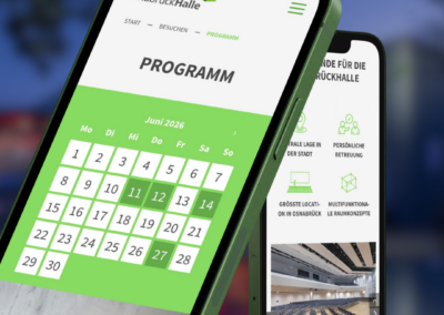 Osnabrückhalle – WordPress Webseite, Schnittstellen & page-in-page