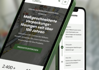 Webseite „Wilhelm Hummel Papier“
