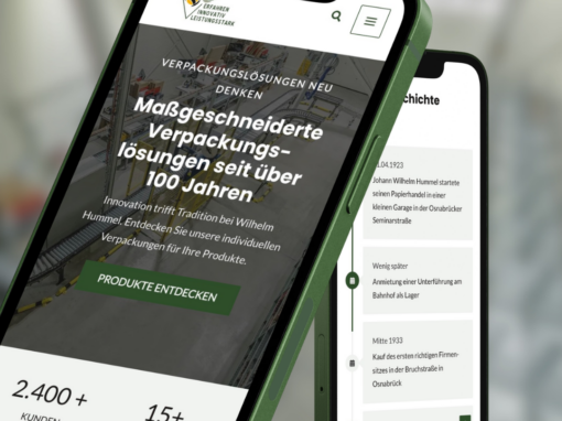 Webseite „Wilhelm Hummel Papier“